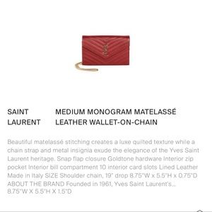COPY - Used Saint Laurent crossbody bag .